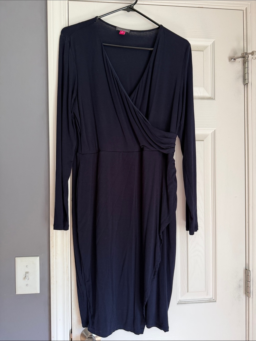 Vince Camuto Long-Sleeve Faux Wrap Dress